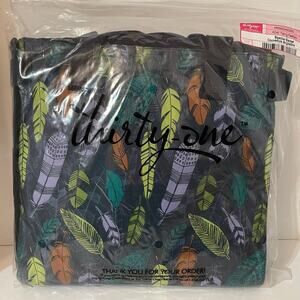 THIRTY ONE Bleacher Blanket New in Bag Falling Feathers Pattern AD40 Retired NOS